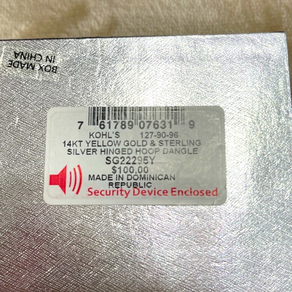 Heart Dangle Hoop Earrings - Picture 2 of 3